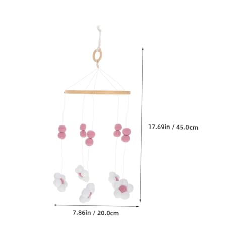 KESYOO Flower Pom Poms Mobile for Girls Crib Decor