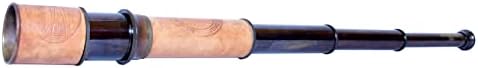 Handmade Brass Telescope with Wooden Box 17 Inches