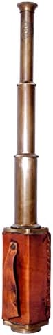 Smart Vintage Brass Telescope with Leather Wrap