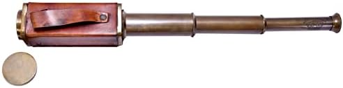 Smart Vintage Brass Telescope with Leather Wrap