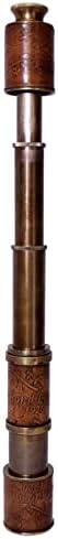 Antique Brass Telescope with Leather Case 15 Inches