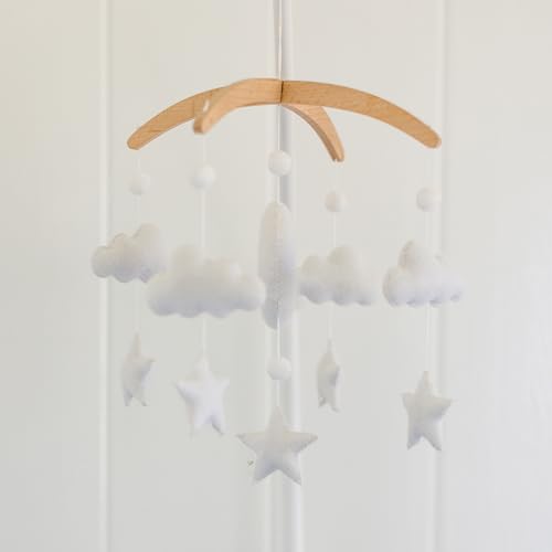 Baby Crib Mobile with Moon Cloud and Stars