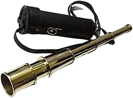 Royal Brass Marine Telescope with Black Leather Case