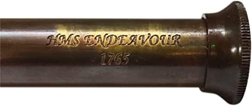 Antique Brass Telescope with Wooden Box Decor