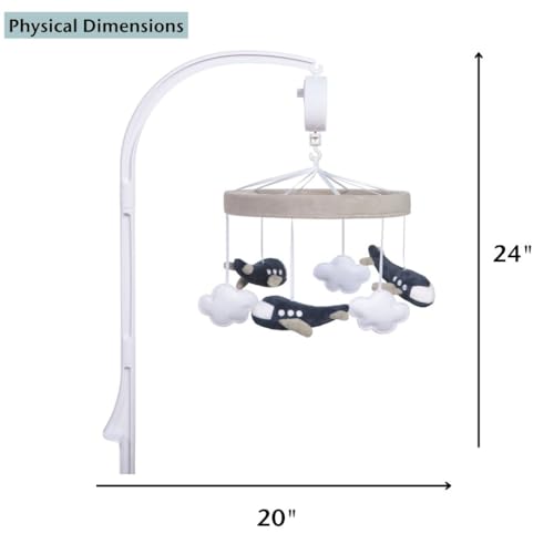 Sammy Lou Airplane Crib Mobile with Music