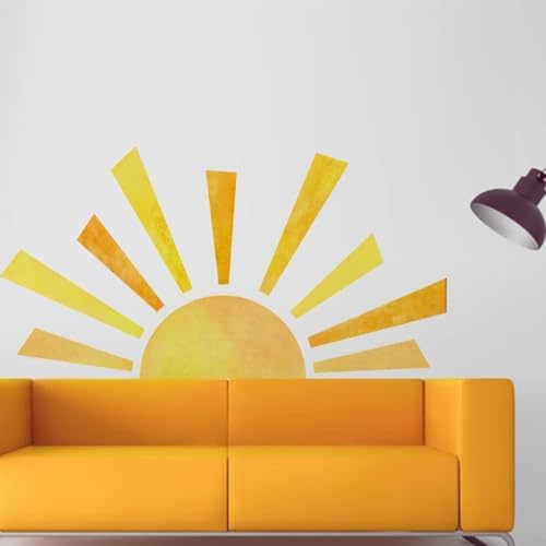 Denylo Pro 677x389 Inch Boho Half Sun Wall Decal