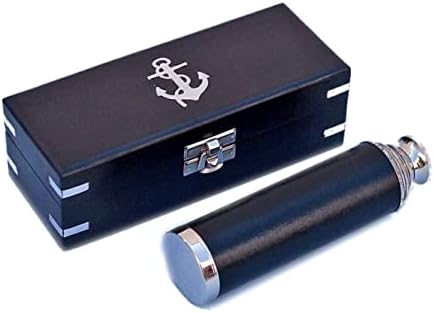 Hampton Nautical Captains Spyglass Telescope with Rosewood Box
