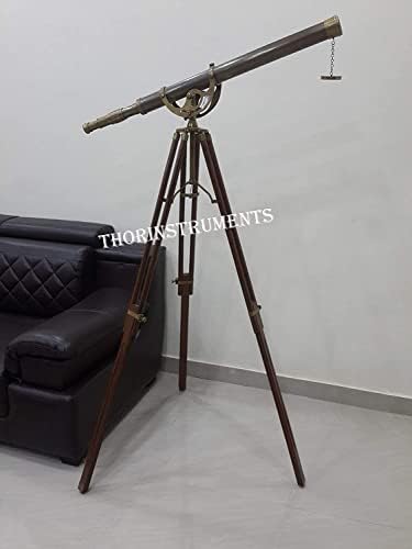 THORINSTRUMENTS Floor Standing Antique Brass Astro Telescope with Tripod