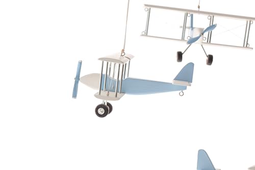 Handcrafted Wooden Airplane Mobile for Baby Room Decor
