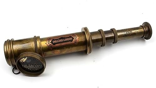 16 Inch Brass Telescope with Leather Case and Lid