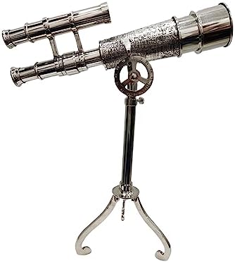 Vintage Antique Brass Telescope with Tripod
