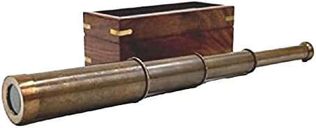 NauticalMart Captains Pull-Out Antique Telescope with Box