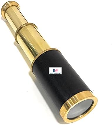 NauticalMart Pirate Brass Telescope 6 Inch with Wooden Box
