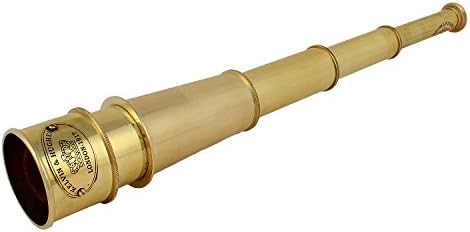 NauticalMart 18 Inch Full Brass Vintage Telescope