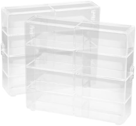 2pcs Compartment Acrylic Car Display Case for Collectibles and Toys
