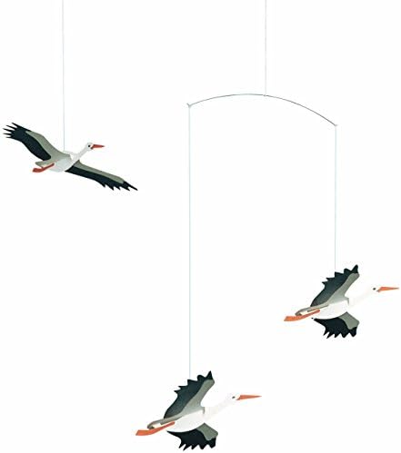 Danish Lucky Storks Hanging Mobile - 18 Inches