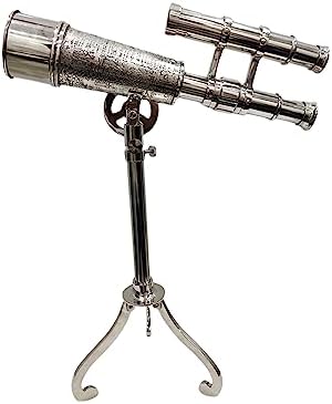 Vintage Antique Brass Telescope with Tripod