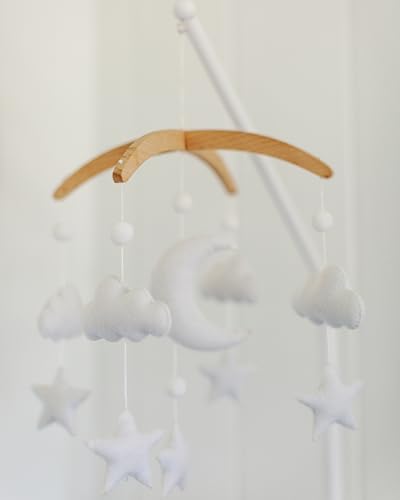 Baby Crib Mobile with Moon Cloud and Stars