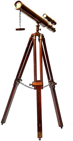 Nauticalmart Floor Standing 18 Inch Brown Telescope with Tripod Stand