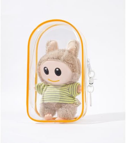 Clear Figure Display Bag with Keychain for Dolls