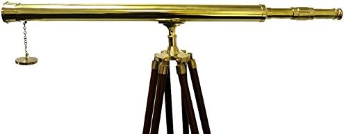 Handcrafted Nautical Dcor Floor Standing Telescope with Tripod Stand