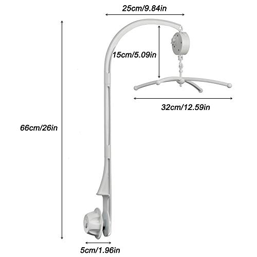 AFUNTA 26 Inch Baby Mobile for Crib with Music Box Holder