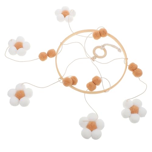 Totority Boho Crib Mobile with Flower Ball Design