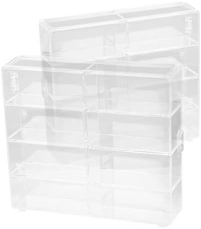 Jojofuny 2pcs Acrylic Display Case for Collectibles and Car Models