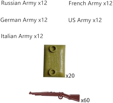 WW2 Building Set with 180pcs Action Figures and Accessories