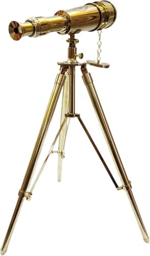 Home Decorative Solid Brass Telescope with Brass Tripod