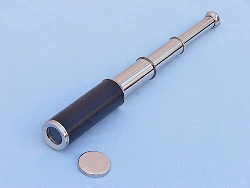 Hampton Nautical Captains Spyglass Telescope with Rosewood Box