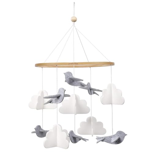 Baby Crib Mobile Birds in The Clouds Short Version