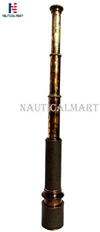 18 Inch Brass Ship Captain Telescope with Hardwood Box