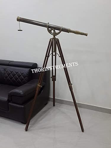 THORINSTRUMENTS Floor Standing Antique Brass Astro Telescope with Tripod