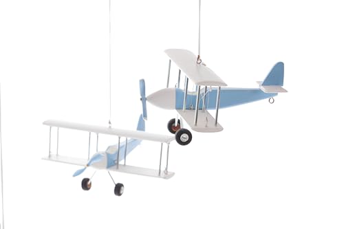 Handcrafted Wooden Airplane Mobile for Baby Room Decor