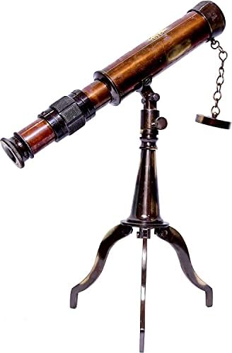 Vintage Antique 9 Telescope with Wooden Box
