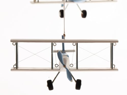 Handcrafted Wooden Airplane Mobile for Baby Room Decor