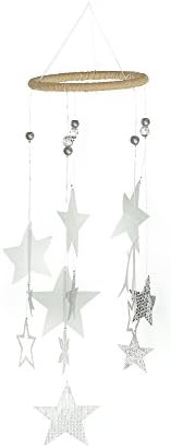 Gray Star Hanging Mobile Art for Baby Crib