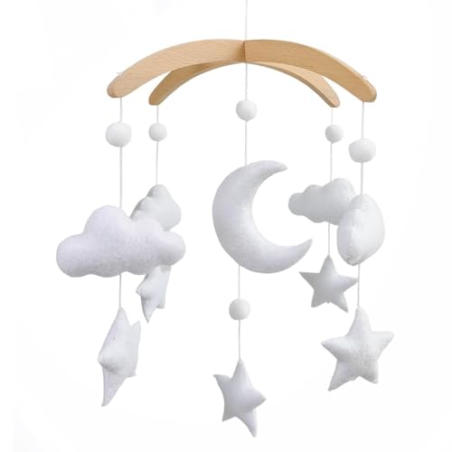 Baby Crib Mobile with Moon Cloud and Stars