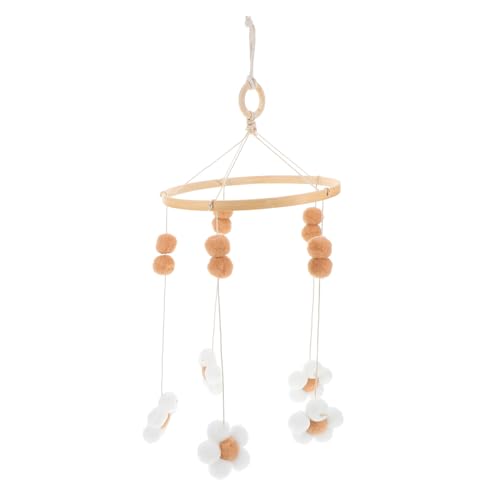 Totority Boho Crib Mobile with Flower Ball Design