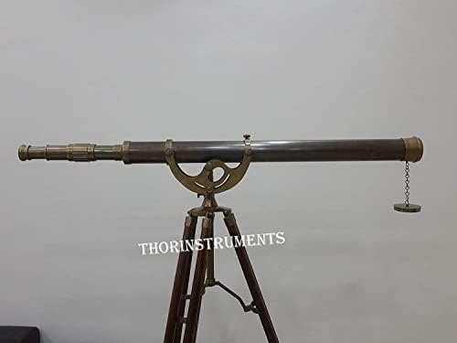 THORINSTRUMENTS Floor Standing Antique Brass Astro Telescope with Tripod