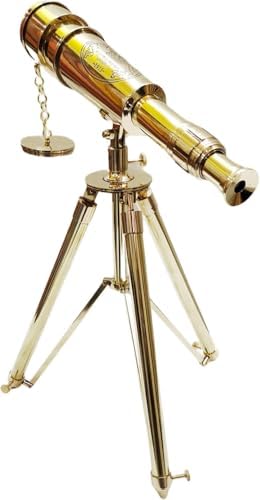 Home Decorative Solid Brass Telescope with Brass Tripod
