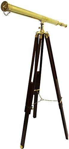 Handcrafted Nautical Dcor Floor Standing Telescope with Tripod Stand