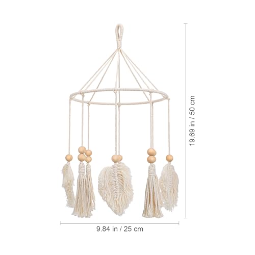 Boho Crib Mobile Handmade Neutral Nursery Decor