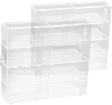 HOMSFOU 2pcs Display Case for Model Cars and Collectibles