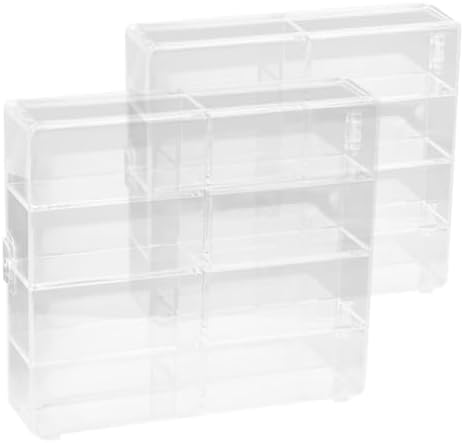 2pcs Compartment Acrylic Car Display Case for Collectibles and Toys