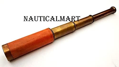 15 Inch Brass Pullout Telescope Antique Look Nautical