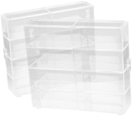 NUOBESTY 2pcs Tiered Display Case for Collectibles and Toys