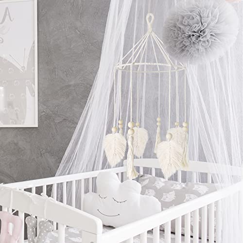 Boho Crib Mobile - Neutral Baby Nursery Decor