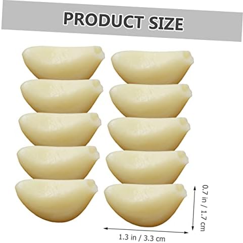 Happyyami 10pcs Artificial Garlic Cloves for Display and Halloween Props